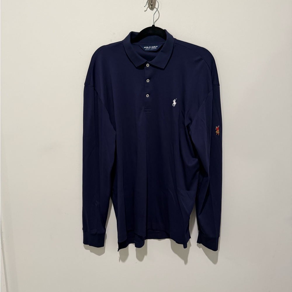 Polo by Ralph Lauren Men's Dark Blue Long Sleeve Polo